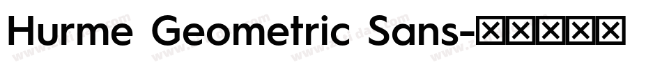 Hurme Geometric Sans字体转换
